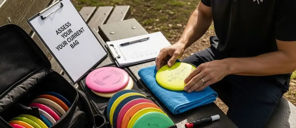 organize disc golf bag