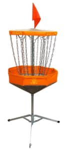 Foldable frisbee golf basket
