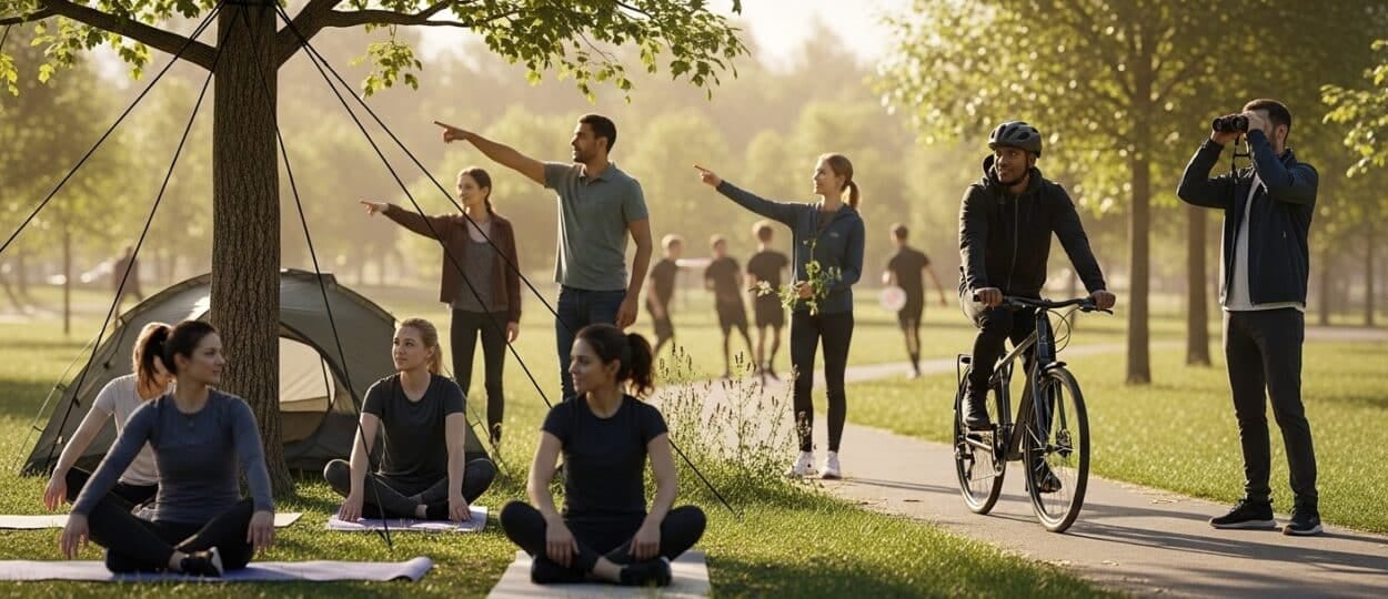 outdoor activities, beginners, group nature activities