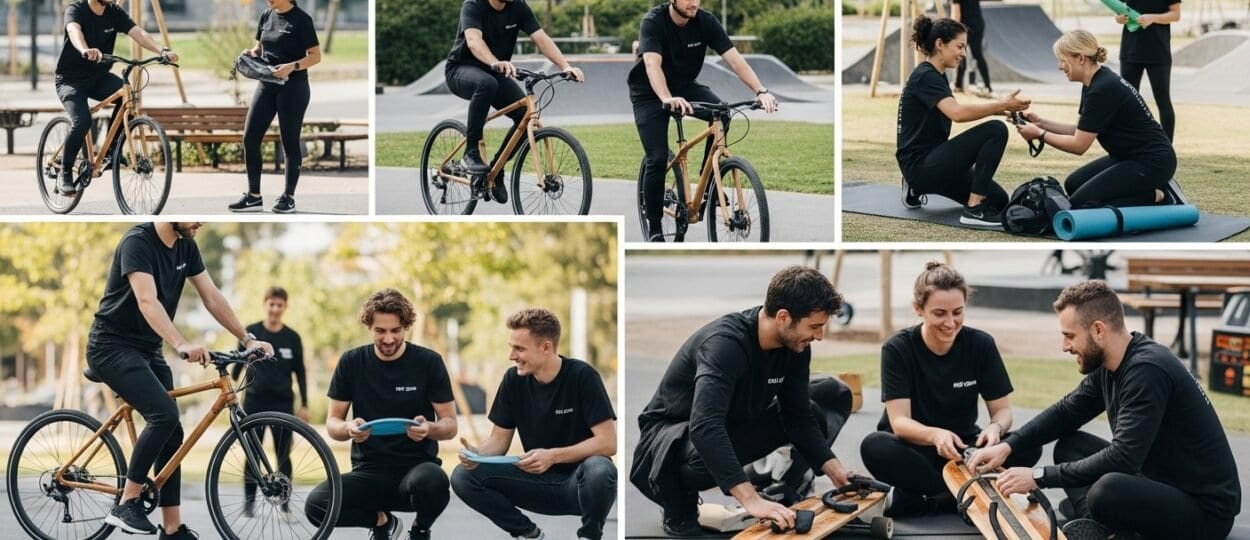 sustainable sports equipment, eco-friendly gear, community activity